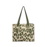 Zelly Woven Tote Animal Green Medium