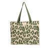 Zelly Woven Tote Animal Green Large
