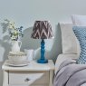 Endon Endon Marlin Blue Bilbury Lamp & 20cm Pearl Grey Zigzag Shade