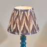 Endon Endon Marlin Blue Bilbury Lamp & 20cm Pearl Grey Zigzag Shade