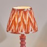 Endon Endon Pink Clay Bilbury Lamp & 20cm Apricot Orange Zigzag Shade