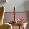 Endon Endon Pink Clay Higgledy Lamp & 25cm Coral Pink Ikat Shade