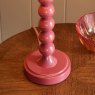 Endon Endon Pink Clay Higgledy Lamp & 25cm Coral Pink Ikat Shade