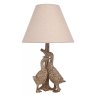 Widdop Hestia Wood Effect Geese Resin Table Lamp