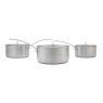 Stellar Eclipse 3 Piece Saucepan Set lined up