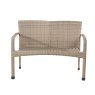 Stella 2 Seater Rattan Bench white background