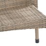 Stella 2 Seater Rattan Bench white background
