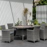 Bermuda Dark 6 Seater Oval Dining Set lifestyle