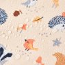 Eco Chic Woodland Mustard Insulated Lunch Bag fabric close up