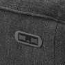 Keswick Power Recliner Chair In Dark Grey close up