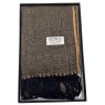 Equilibrium Men's Herringbone Scarf Boxed Beige