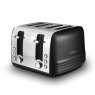 Tower Ash 4 Slice Toaster Black