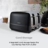 Tower Ash 4 Slice Toaster Black cord storage