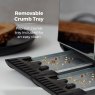 Tower Ash 4 Slice Toaster Black dual crumb tray