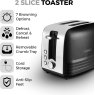 Tower Ash 2 Slice Toaster Black spec sheet