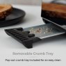 Tower Ash 2 Slice Toaster Black crumb tray