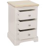 Broadway 3 Drawer Bedside Table In Grey Mist white background