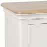 Broadway 3 Drawer Bedside Table In Grey Mist white background