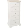 Broadway 5 Drawer Tallboy In Grey Mist white background