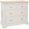 Broadway 2 Over 2 Drawer Chest In Grey Mist white background