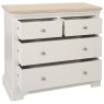 Broadway 2 Over 2 Drawer Chest In Grey Mist white background