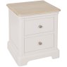Broadway 2 Drawer Bedside Table In Grey Mist on a white background