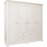 Broadway Quadrouple Wardrobe In Grey Mist on a white background
