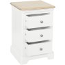 Broadway 3 Drawer Bedside Table in White