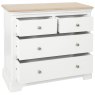Broadway 2 Over 2 Drawer Chest in White