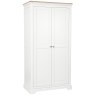 Broadway Double Wardrobe In White on a white background