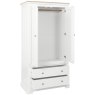Broadway 2 Drawer Double Gents Wardrobe in White