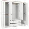 Broadway Quadrouple Wardrobe in White