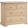 Broadway 2 Over 2 Drawer Chest In Oak on a white background