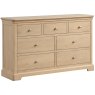 Broadway 3 Over 4 Drawer Chest In Oak on a white background