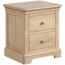 Broadway 2 Drawer Bedside Table In Oak on a white background