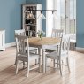 Broadway Round Extending Dining Table & 4 Chairs In Grey Mist lifestyle