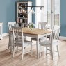 Broadway Medium Extending Dining Table & 4 Chairs In Grey Mist lifestyle