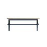 Heritage Editions Blue 2m Fixed Dining Table And 4 Upholstered Chairs white background white background