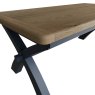 Heritage Editions Blue 2m Fixed Dining Table And 4 Upholstered Chairs white background white background