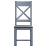 Heritage Editions Blue 2m Fixed Dining Table And 6 Wooden Chairs white background