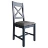 Heritage Editions Blue 2m Fixed Dining Table And 6 Wooden Chairs white background