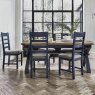 Heritage Editions Blue 2m Fixed Dining Table And 6 Wooden Chairs lifestyle image