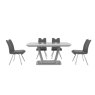 Stockholm 1.6m Extending Dining Table And 4 Chairs white background