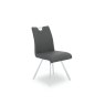 Stockholm Grey Swivel Dining Chair white background