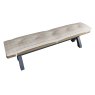 Heritage Editions Blue 2m Crossed Leg Dining Bench on a white background