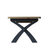 Heritage Editions Blue 2m Crossed Leg Extending Dining Table on a white background