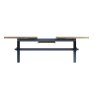 Heritage Editions Blue 2m Crossed Leg Extending Dining Table on a white background