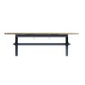 Heritage Editions Blue 2m Crossed Leg Extending Dining Table on a white background
