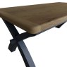 Heritage Editions Blue 2m Crossed Leg Extending Dining Table on a white background