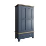 Heritage Editions Blue 2 Door Wardrobe on a white background